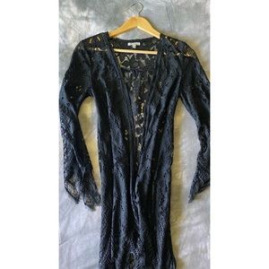 Black Lace Kimono